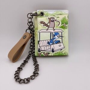 Regular Show Trifold Wallet With Chain Mordecai And Rigby